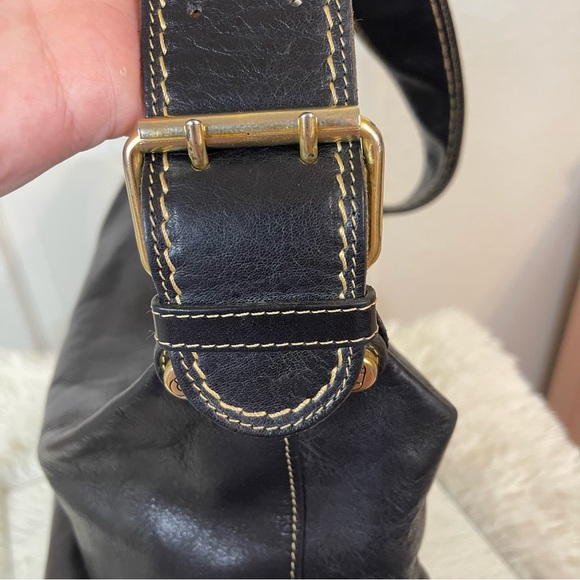 Marino Orlandi Black Shoulder Bag with 4 Exterior Pockets - Picture 7 of 15